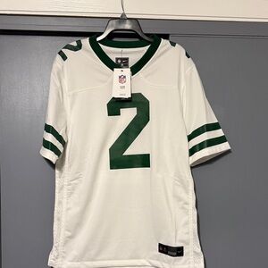Nike White and Green Football Jersey